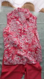 mouwloze blouse + roze kniebroek mt 38/40 z.g.a.n. leuke set, Maat 38/40 (M), Charles Vogele, Ophalen of Verzenden, Zo goed als nieuw