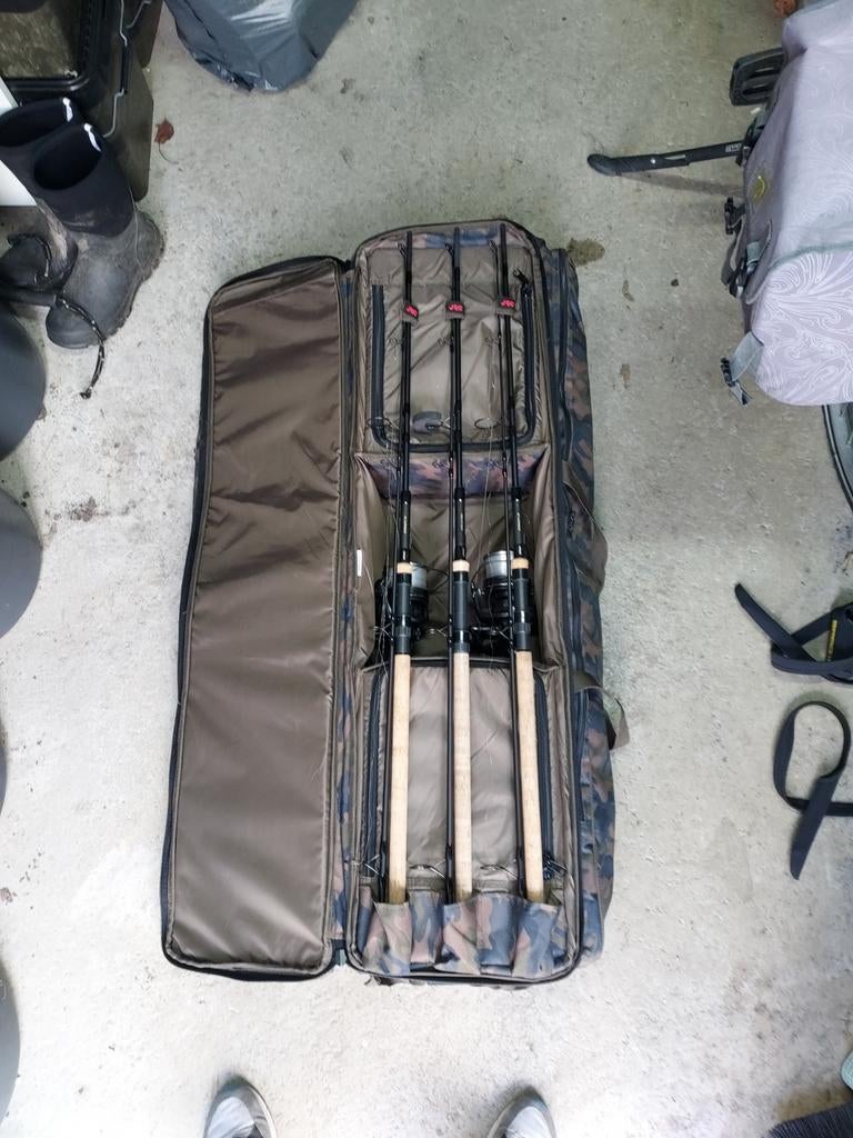 3 Sonik Xtractor 9ft 3.25lb hengels met JRC tas, Ophalen, Werphengel