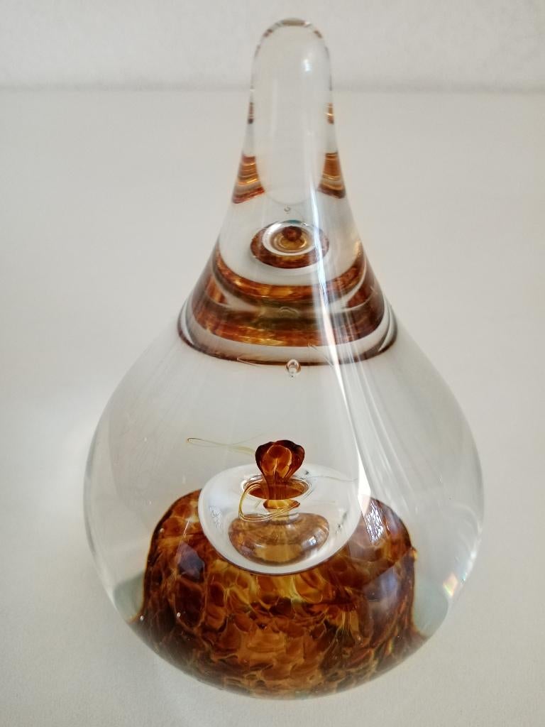 Paperweight  Henryk Rysz, gesigneerd. jaren 70. Polen, Antiek en Kunst, Antiek | Glas en Kristal, Ophalen of Verzenden