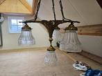 Hanglamp koper antieke Franse lamp met 4 kapjes, Ophalen