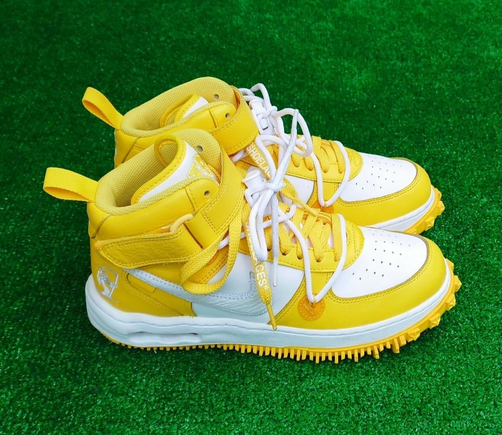 Nike Off-White Air Force 1 Mid SP LTHR 'Varsity Maize', Geel, Nike x off White, Ophalen of Verzenden, Off white