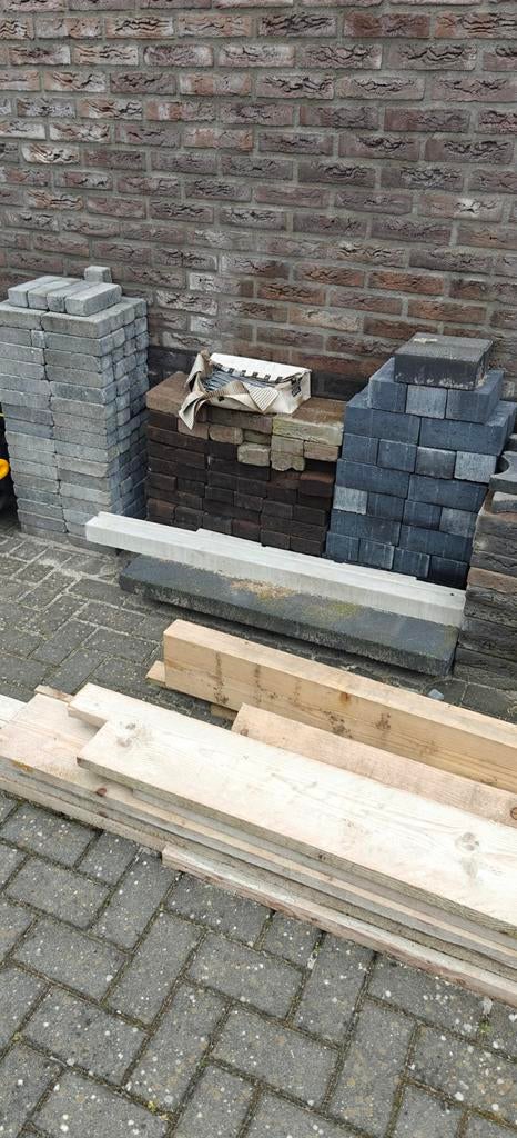 Gratis afhalen - Betonklinkers / kalkzandsteen, Ophalen, Hout