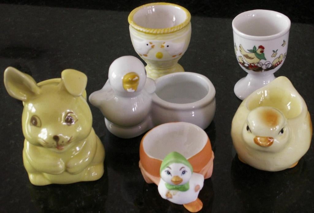 6 verschillende eierdopjes Paasfiguren, Ophalen of Verzenden, Nieuw