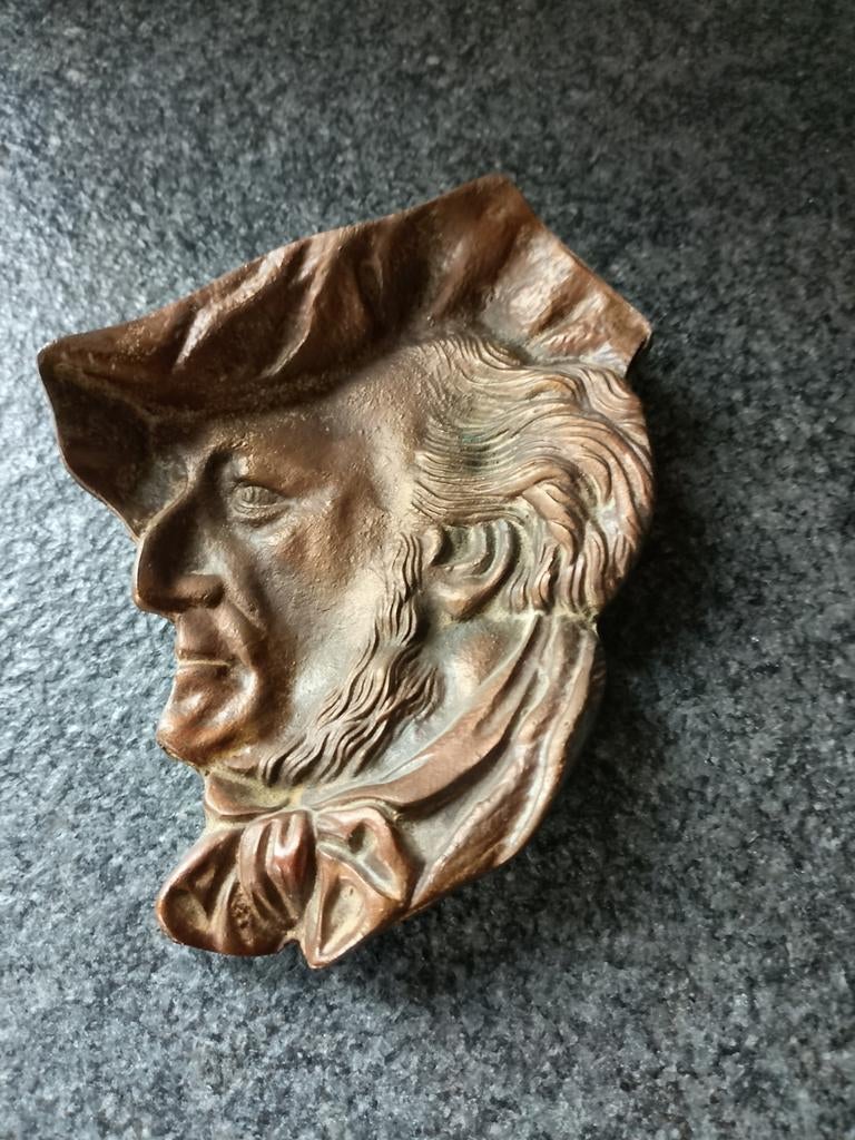 Want plaquette ( koper- brons) Richard Wagner, Antiek en Kunst, Ophalen of Verzenden
