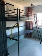 Hoogslaper met bureau, grijs., Eenpersoons, Ophalen of Verzenden, Zo goed als nieuw, 90 cm