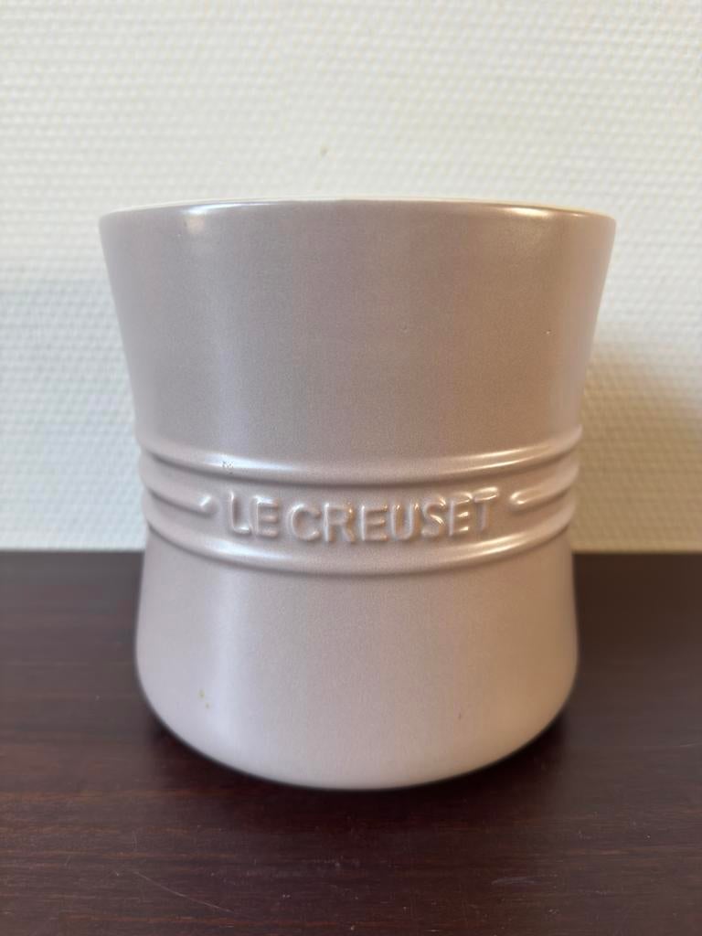 Le Creuset Lepelpot, Spatelpot, Sisal, Aardewerk Voorraadpot, Huis en Inrichting, Ophalen of Verzenden, Zo goed als nieuw, Steen/keramiek