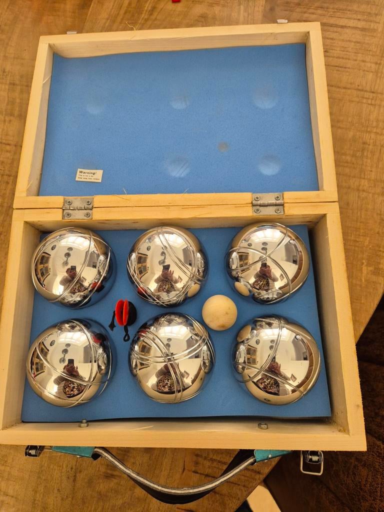 Bocce ball set in houten koffer - WEBA, Ophalen