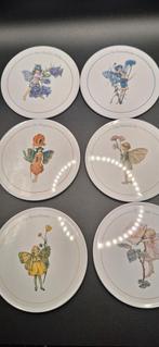 Vintage onderzetters Flower Fairies DE, Ophalen of Verzenden, Zo goed als nieuw, Glas of Kopje