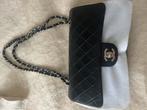 Vintage chanel dubble flag bag medium, Ophalen of Verzenden, Zo goed als nieuw, Zwart