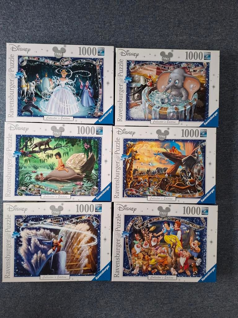 Ravensburger Disney colletor's edition puzzels, Ophalen of Verzenden, 500 t/m 1500 stukjes, Zo goed als nieuw