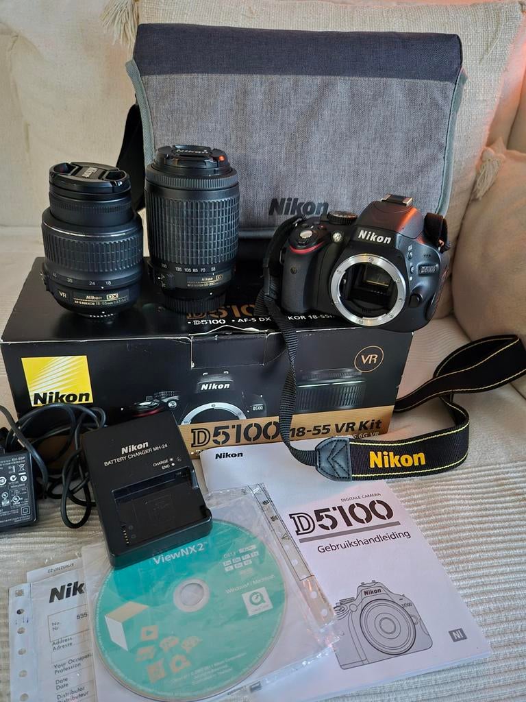 Nikon D5100 Compleet, Audio, Tv en Foto, Fotocamera's Digitaal, Ophalen of Verzenden, Zo goed als nieuw, Spiegelreflex, Nikon