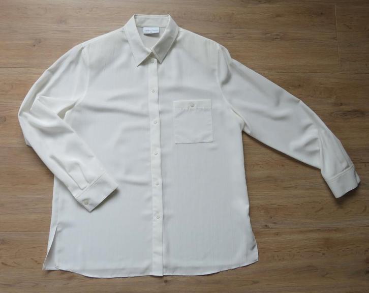 Blouse Wit  Maat 42 Lange mouw, Kleding | Dames, Blouses en Tunieken, Zo goed als nieuw, Maat 42/44 (L), Wit, Ophalen of Verzenden