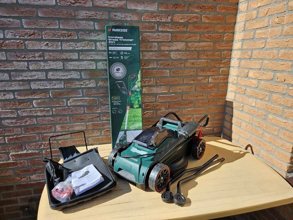 ​Parkside PRMA 20-Li B2 & PRTA 20-Li C3 20V Grasmaaiset Accu, Tuin en Terras, Grasmaaiers, Cirkelmaaier, Accu-grasmaaier, Nieuw