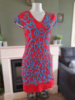 Almatrichi schitterend rood blauw jurk S 36 / 38, Verzenden, Knielengte, Almatrichi, Maat 36 (S)