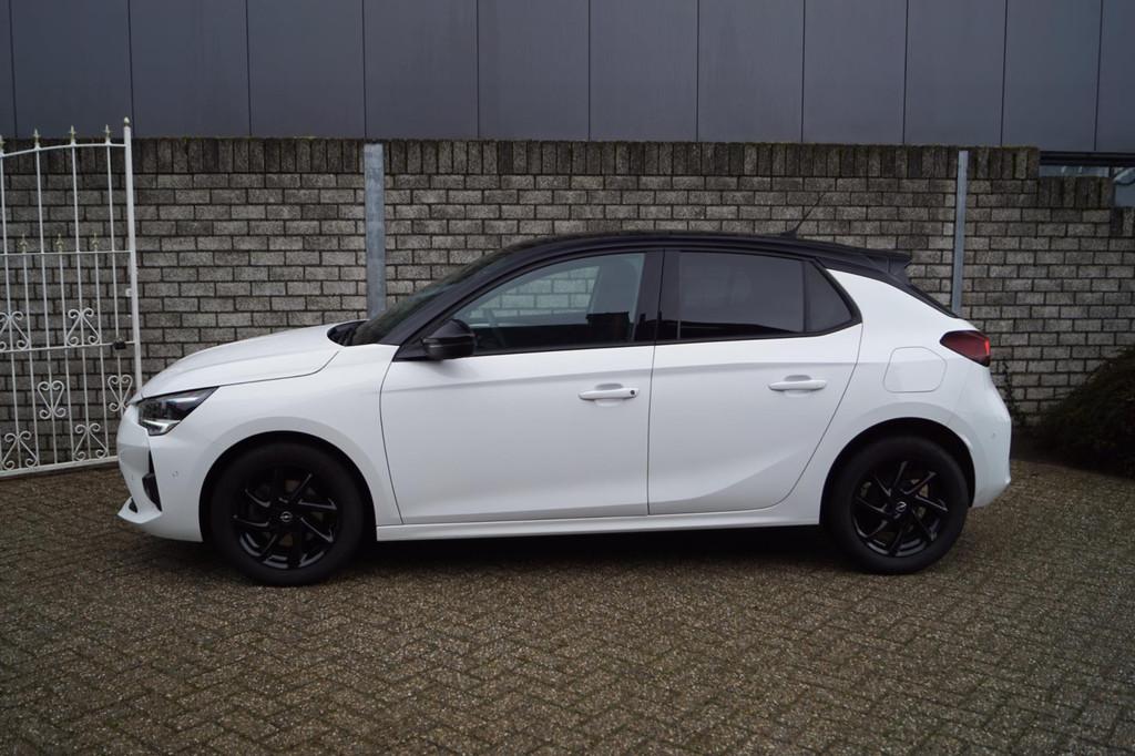 Opel Corsa 1.2 GS Line 102PK 5Deurs Half Leder/Stof Sportst, Voorwielaandrijving, 101 pk, Gebruikt, Leder en Stof