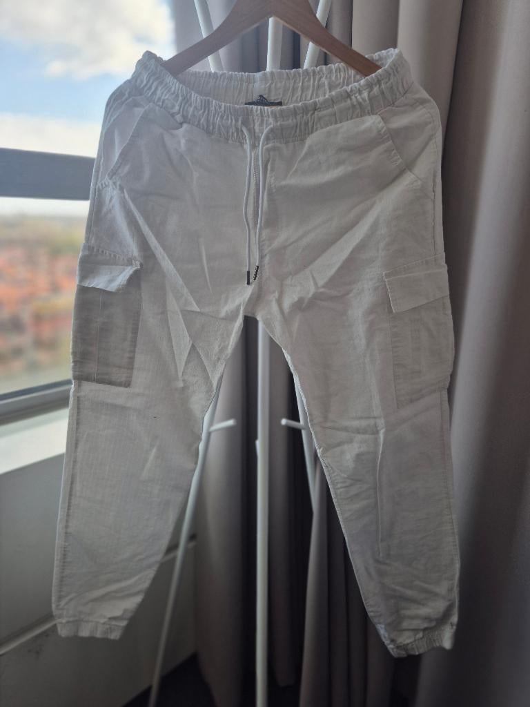 Witte linnen broek heren | White linen pants men, Kleding | Heren, Ophalen of Verzenden, Zo goed als nieuw, Wit