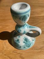 Vintage Delfts Groene Kandelaar - Handbeschilderd, Ophalen, Keramiek of Aardewerk