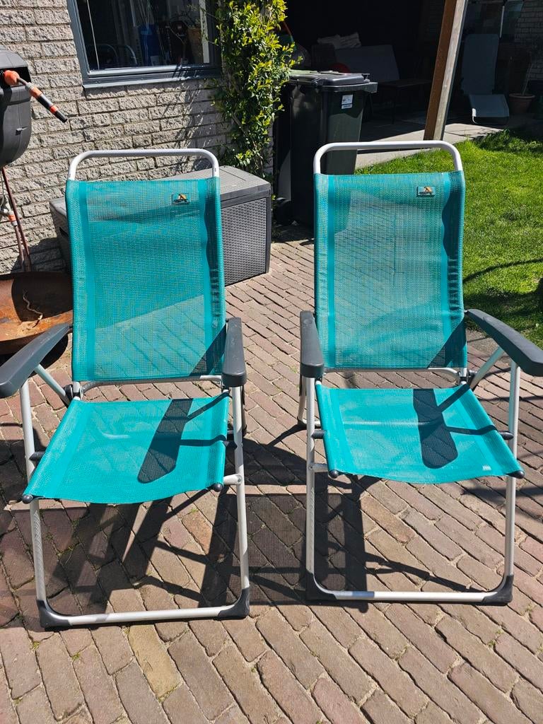 2 comfortabele campingstoelen, Ophalen, Gebruikt, Campingstoel