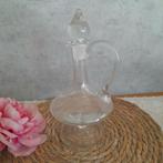 Karafje met stolp geslepen glas, Ophalen of Verzenden