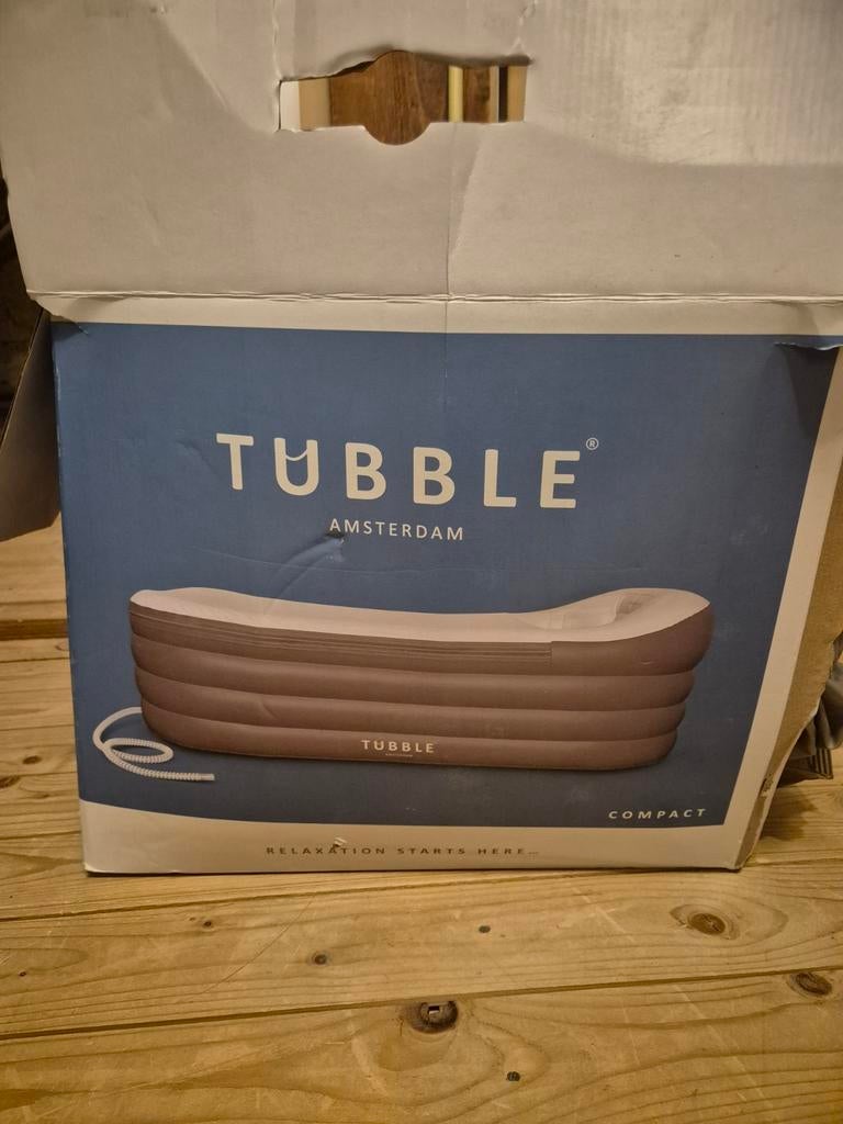 Tubble Compact Opblaasbaar Bad - Zo goed als nieuw, Ophalen of Verzenden, Zo goed als nieuw, Bruin, Overige typen