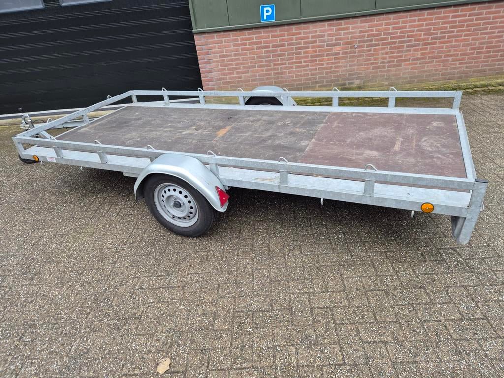 Mooie platte enkelasser aanhanger geheel gegalvaniseerd, Ophalen