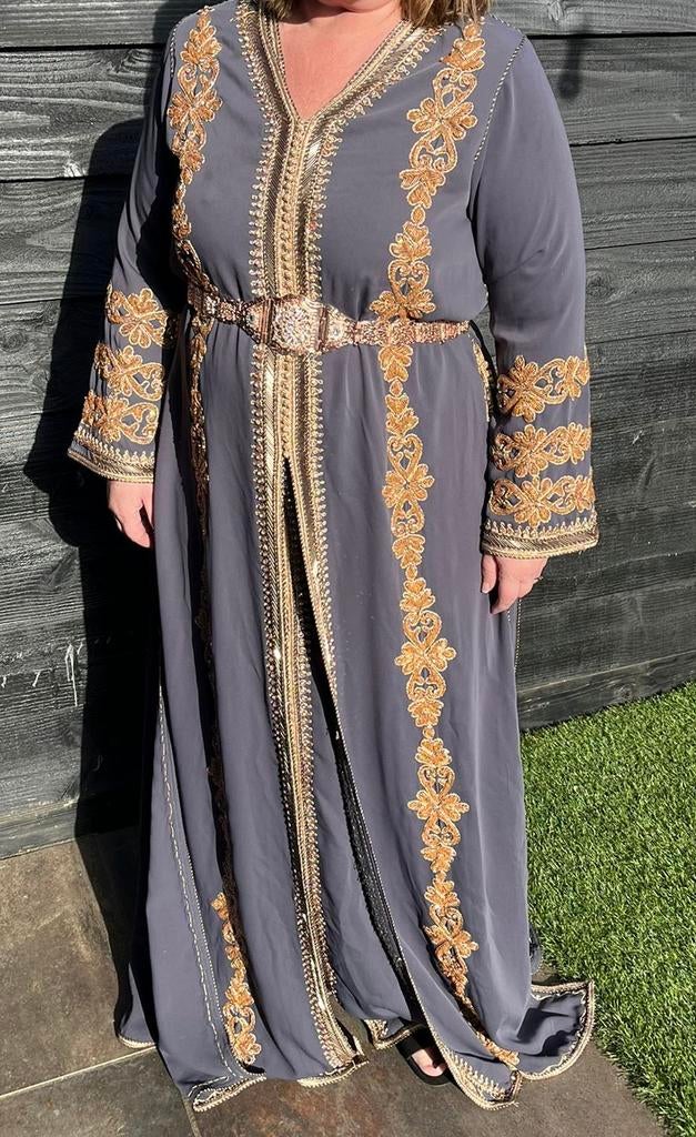 Marokkaanse takschita/ kaftan jurk maat s-xl met riem, Overige typen, Maat 46/48 (XL) of groter, Ophalen of Verzenden, Zo goed als nieuw