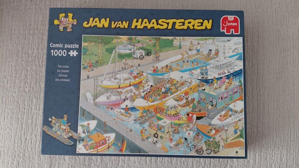 Jan van Haasteren - De sluizen - 1000 stukjes, Ophalen, 500 t/m 1500 stukjes, Zo goed als nieuw