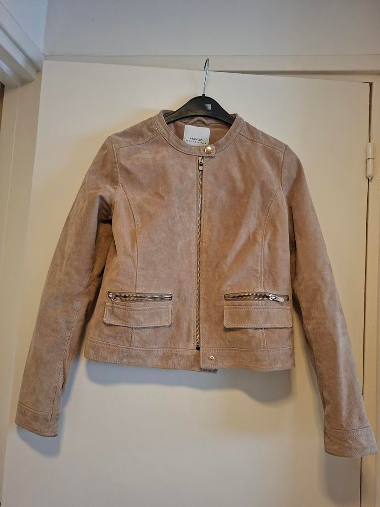 Mango suède dames jasje maat S, Mango, Beige, Ophalen of Verzenden, Zo goed als nieuw