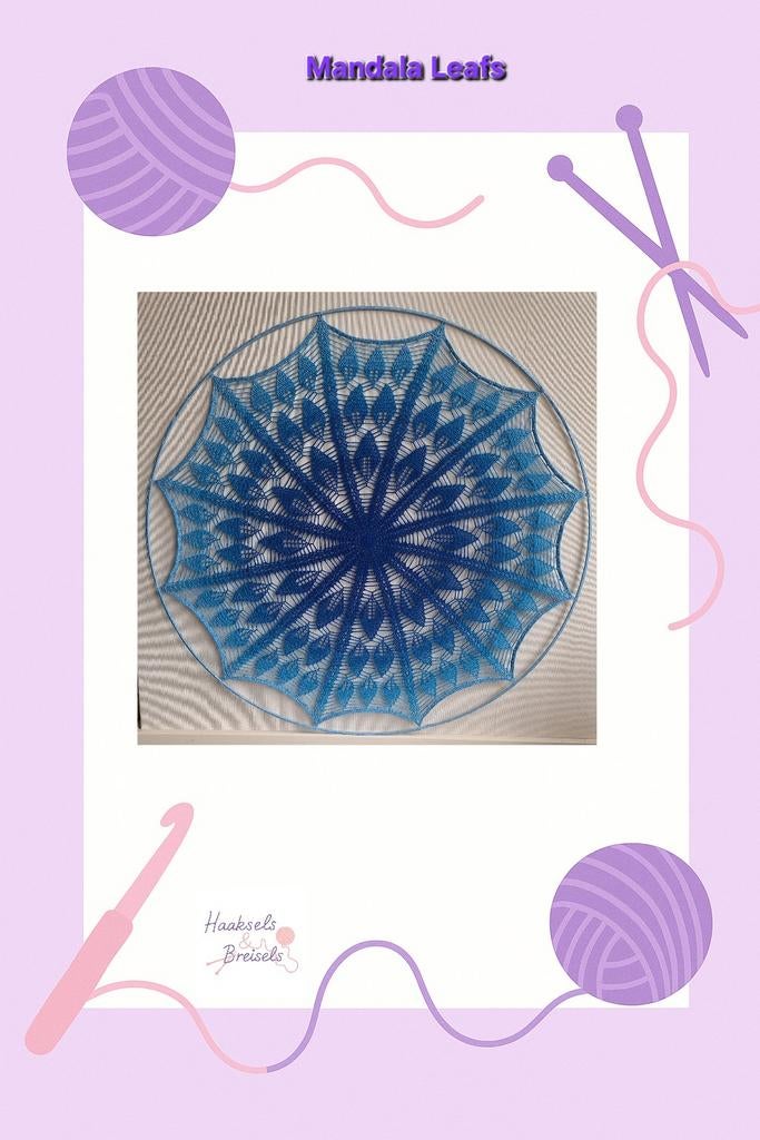 Digitaal haakpatroon Mandala Leafs, Verzenden, Nieuw, Haken, Patroon of Boek