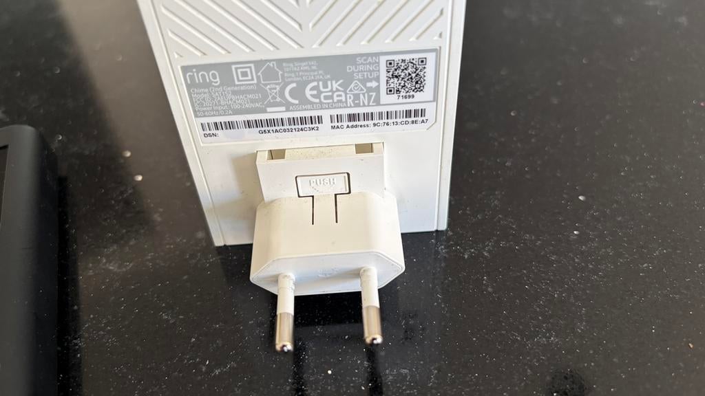 Ring Video Deurbel Bedraad met Chime (3e generatie), Ophalen of Verzenden, Bewegingsdetectiesensor, Zo goed als nieuw, Bedraad