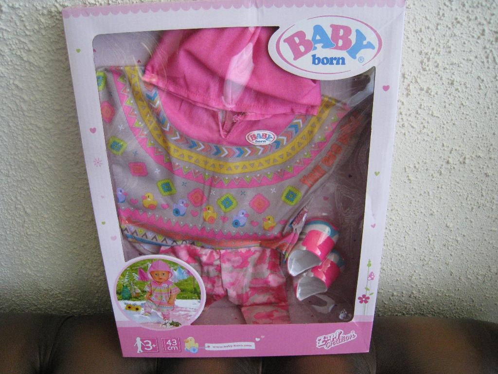 BABY BORN 43 CM POP PONCHO KLEDINGSET, Kinderen en Baby's, Speelgoed | Poppen, Ophalen of Verzenden, Nieuw, Babypop