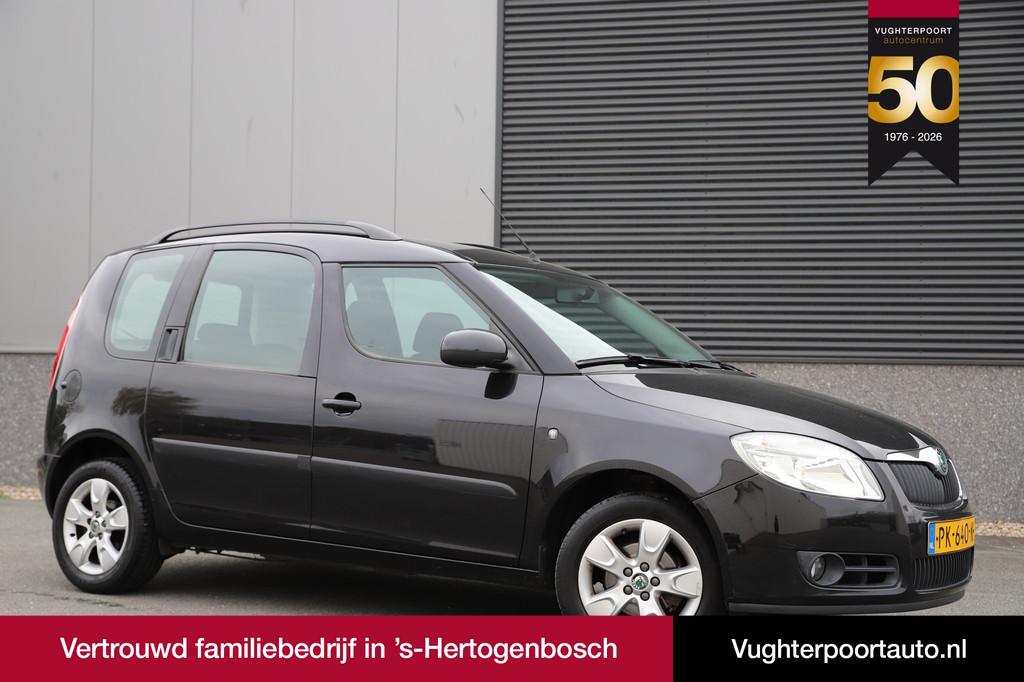 Skoda Roomster 1.4-16V Ambition/Airco/Cruise/Trekhaak/Navi, Voorwielaandrijving, Gebruikt, Zwart, 4 cilinders
