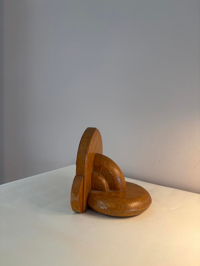 Antieke ArtDeco houten boekensteun, Antiek en Kunst, Verzenden