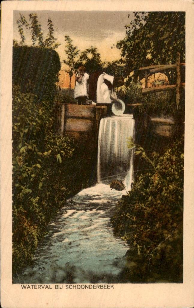 Schoonderbeek - Waterval - Wasvrouw, Ophalen of Verzenden, Voor 1920, Ongelopen, Noord-Brabant