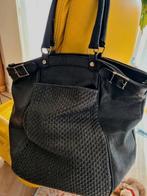 LA SALLE ZWART LEREN SHOPPER, Verzenden, Zo goed als nieuw, Zwart, Shopper