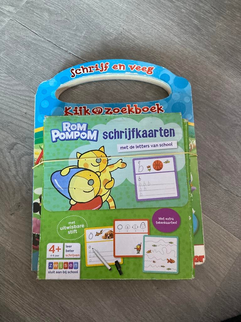 Mickey Mouse Kijk en Zoek & Rom Pompom Schrijfkaarten, Ophalen, Zo goed als nieuw, Uitklap-, Voel- of Ontdekboek, 3 tot 4 jaar