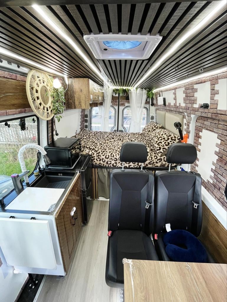 Mercedes Sprinter Camper Automaat, Airco, Offgrid 4 Persoons, Caravans en Kamperen, Campers, Tot en met 2, Mercedes-Benz, Diesel