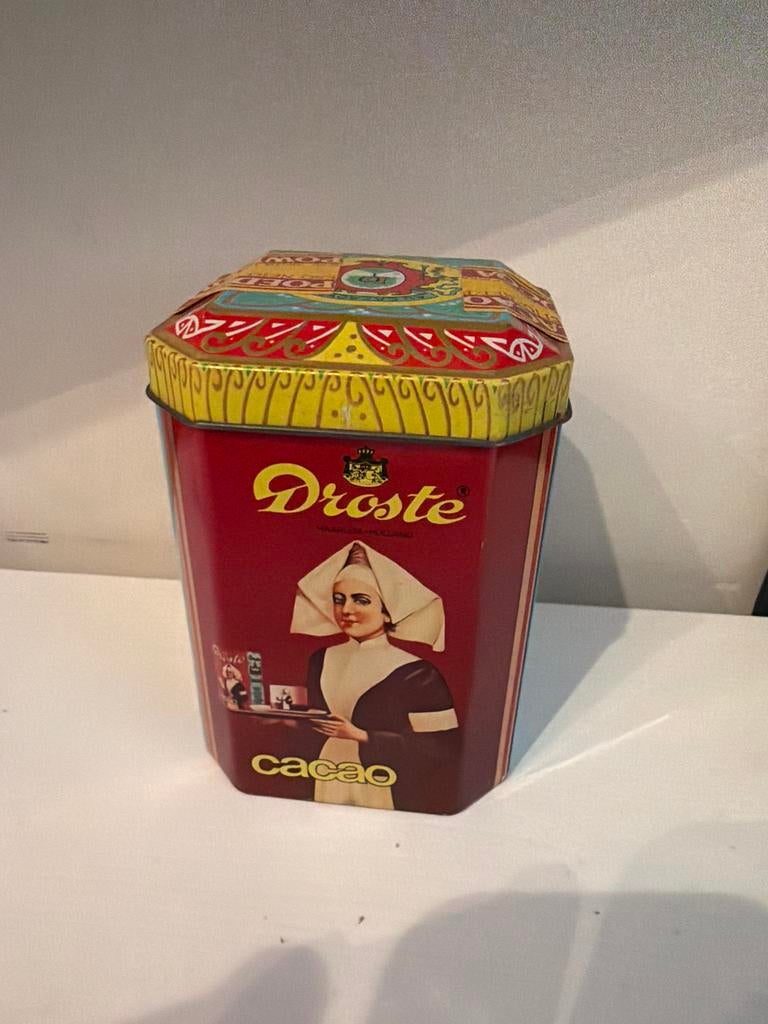 Vintage Droste Cacao Blik - Zeldzaam Verzamelobject, Ophalen of Verzenden, Gebruikt, Overige, Droste