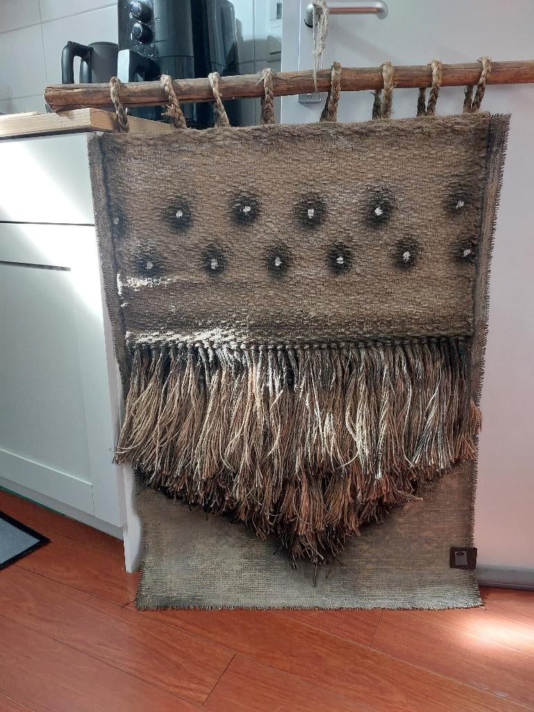 Wanddecoratie, Huis en Inrichting, Woonaccessoires | Wanddecoraties, Ophalen, Textiel, Zo goed als nieuw, Bruin