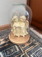Engelen onder stolp - decoratieve kandelaar, Wit, Ophalen of Verzenden, Zo goed als nieuw, Hout