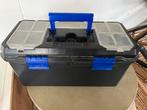 Zwarte gereedschapskist met blauwe accenten, Ophalen, Gebruikt