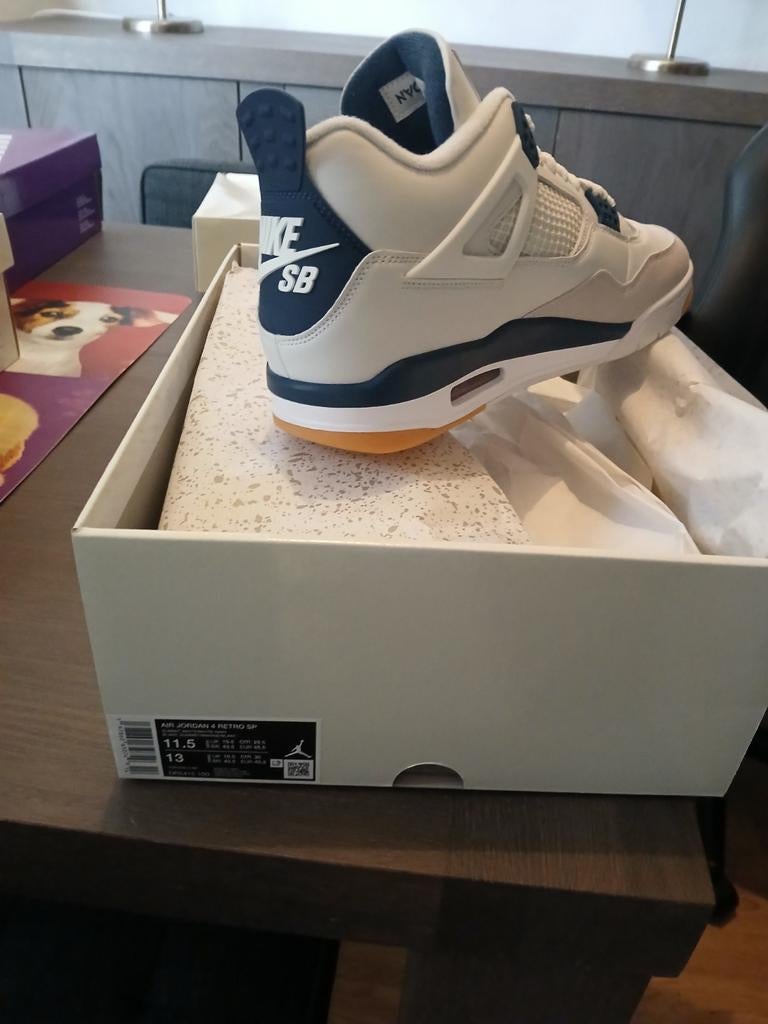 Nike SB x Air Jordan 4 Retro SP navy maat 45.5, Ophalen of Verzenden, Nieuw, Blauw