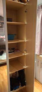 Grote 3-deurs kledingkast met spiegel (H216xB150xD60cm), Met deur(en), Gebruikt, 100 tot 150 cm, 200 cm of meer