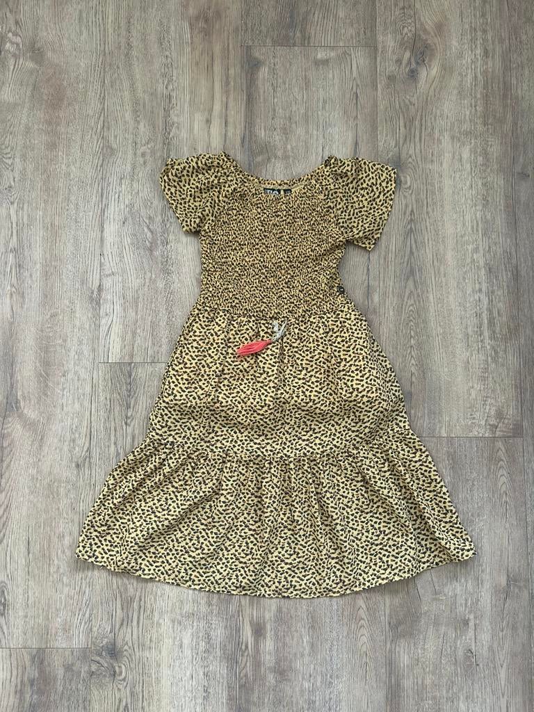 Like Flo | Meiden zwier jurk | Maat 116 | Luipaardprint, Kinderen en Baby's, Kinderkleding | Maat 116, Ophalen of Verzenden, Zo goed als nieuw
