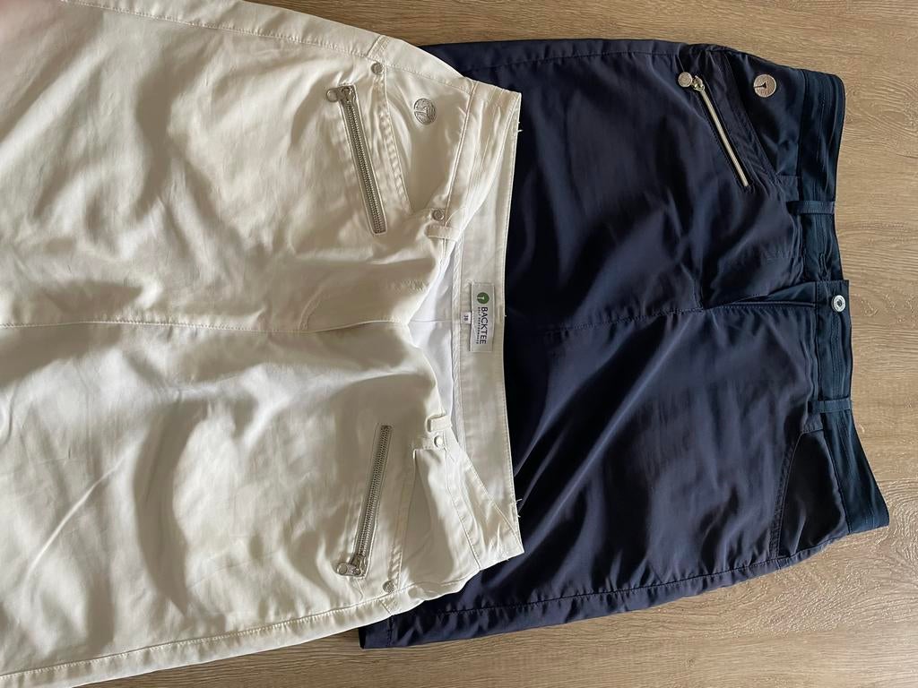 2 Backtee golfrokjes, blauw (40) en wit (38 valt groter), Ophalen of Verzenden, Gedragen, Maat 38/40 (M), Blauw