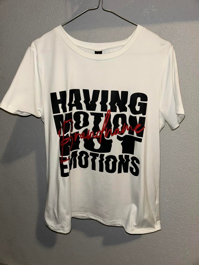 Geprint t shirt, Ophalen, Zo goed als nieuw, Wit, Korte mouw
