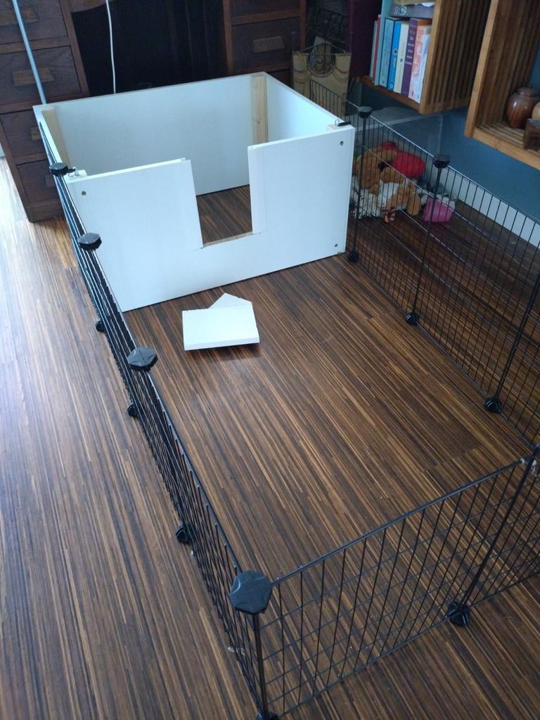YUENFONG 16 stuks puppyverblijven voor puppy's, 80 cm hoog, speelren voor honden en honden met deur, voor honden, konijnen en huisdieren, XXXL, 1056 x 65 x 80 cm