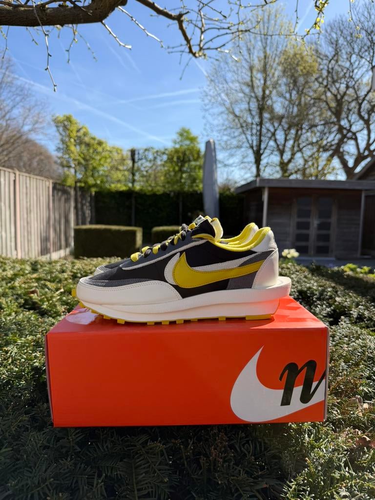 Nike LD Waffle Sacai Undercover Black Bright Citron 42,5, Ophalen of Verzenden, Zo goed als nieuw, Overige kleuren, Sneakers of Gympen