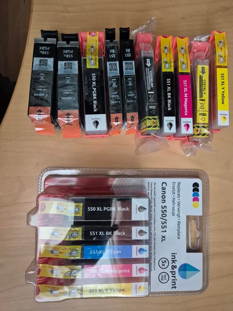 Canon 550/551 inkt cardridges NIEUW!, Computers en Software, Printerbenodigdheden, Ophalen, Nieuw