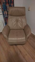 Comfortabele leren draaistoel - Beige, Huis en Inrichting, Ophalen, Gebruikt, Overige kleuren, Modern comfort